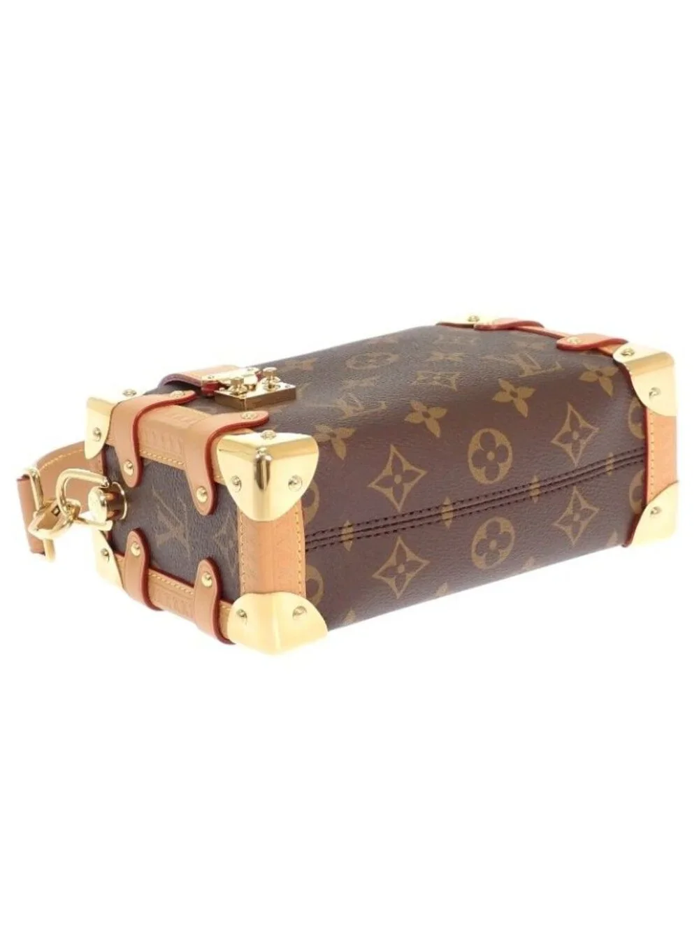 Louis Vuitton Side Trunk PM Shoulder Bag 2-Way Monogram Brown